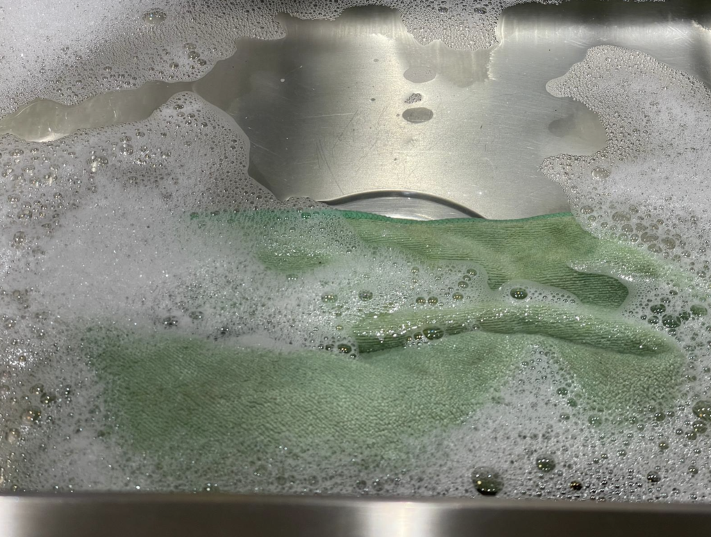 soapy water in the kitchen sink, How to clean a kitchen