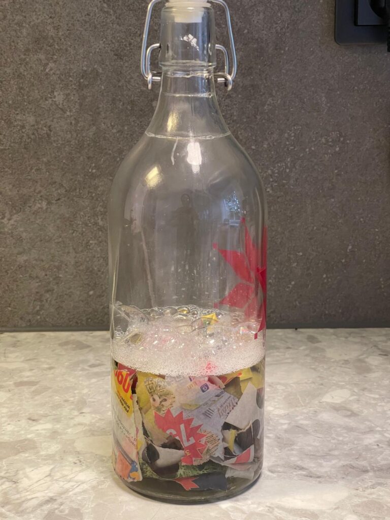 How to clean a glass water bottle that smells?