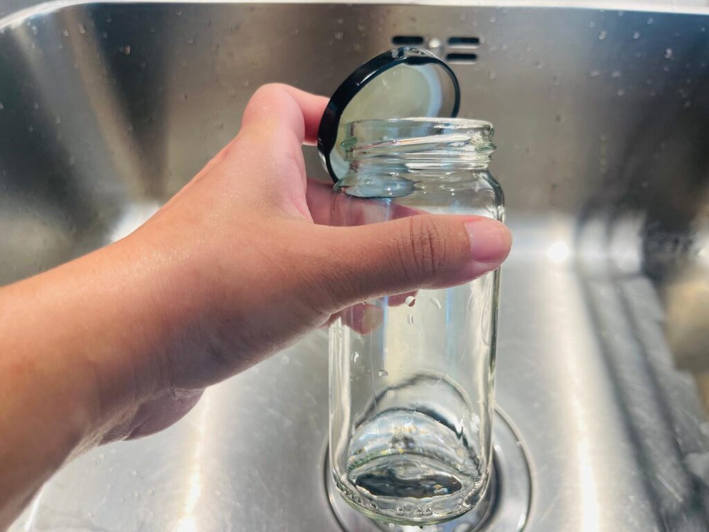 how to remove sticky labels from glass jars