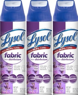 Lysol fabric disinfectant spray for fabrics and soft surfaces